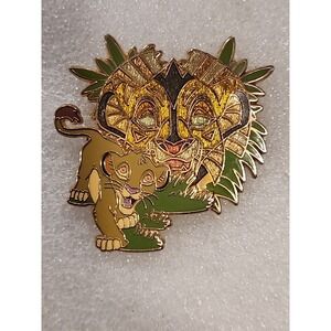 Vintage Disney Simba Lion King Tiki Character Mask Tribal African 2005 Pin 41230